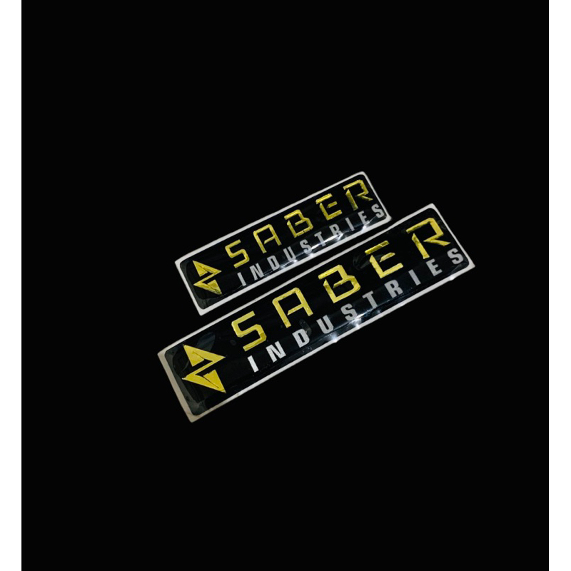 sticker timbul mobil saber industries