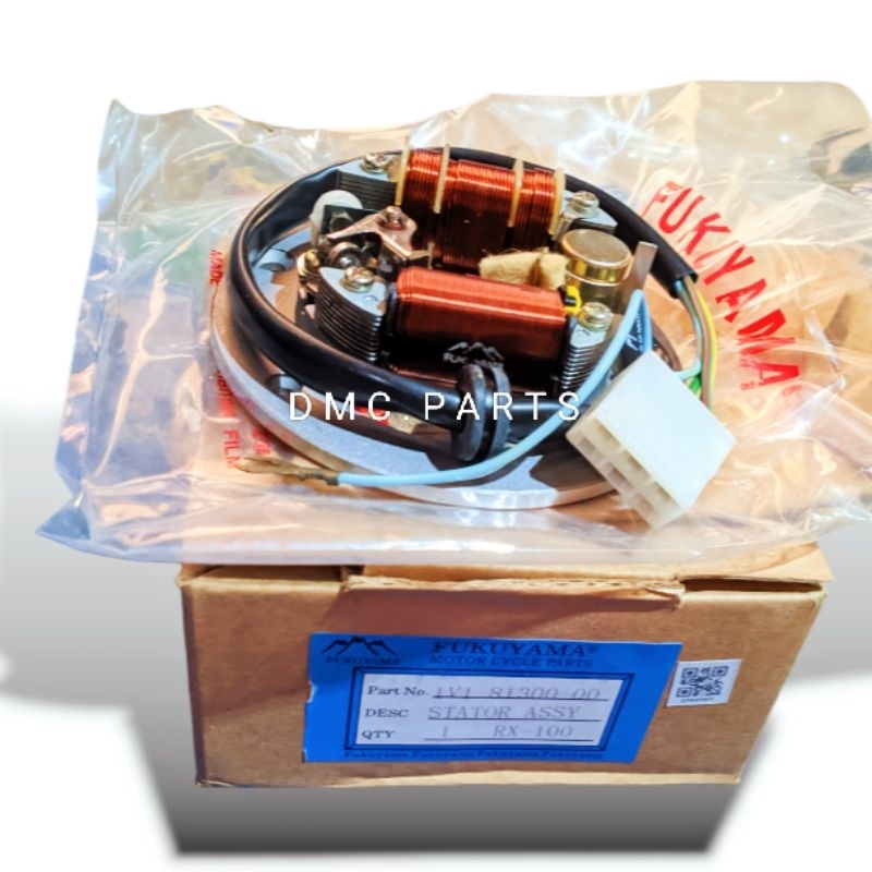 SPULL STATOR ASSY / SPUL KOMPLIT SET YAMAHA RX100 DT100 RX DT 100 LENGKAP KONDENSOR DAN PLATINA . FU