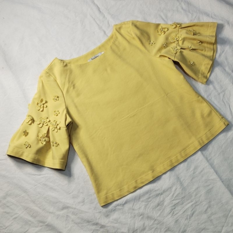NIKKOU: Flower Blouse YELLOW