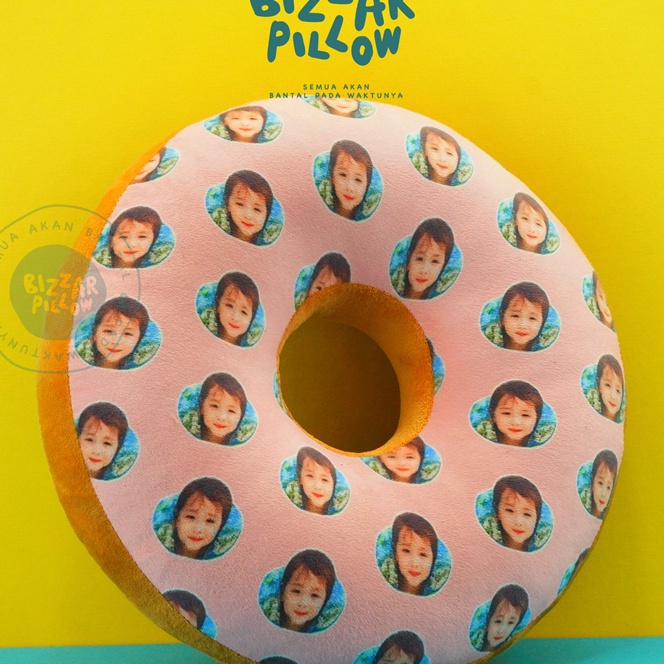 HJ6 Bizzarpillow Bantal Sofa Donat Custom Foto BZ185