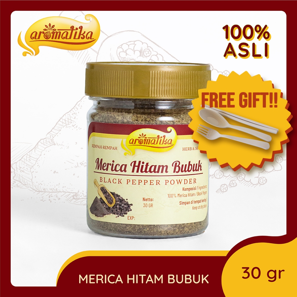 

[Gratis Alat makan Cantik] Merica Hitam Bubuk Aromatika (100% asli): Bubuk Merica Hitam Pedas dan Wangi untuk Menambah Cita Rasa Masakan