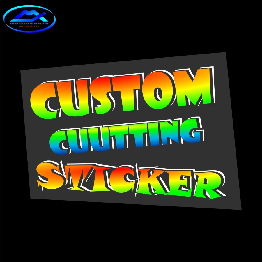 CUTTING STICKER CUSTOM BERKUALITAS CUSTOM DESIGN CUSTOM STICKER LOGO