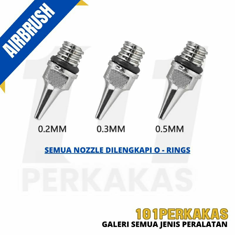 

Airbrush Nozzle dan Neddle Part 0.2 0.3 0.5mm Untuk Airbrush Made in China