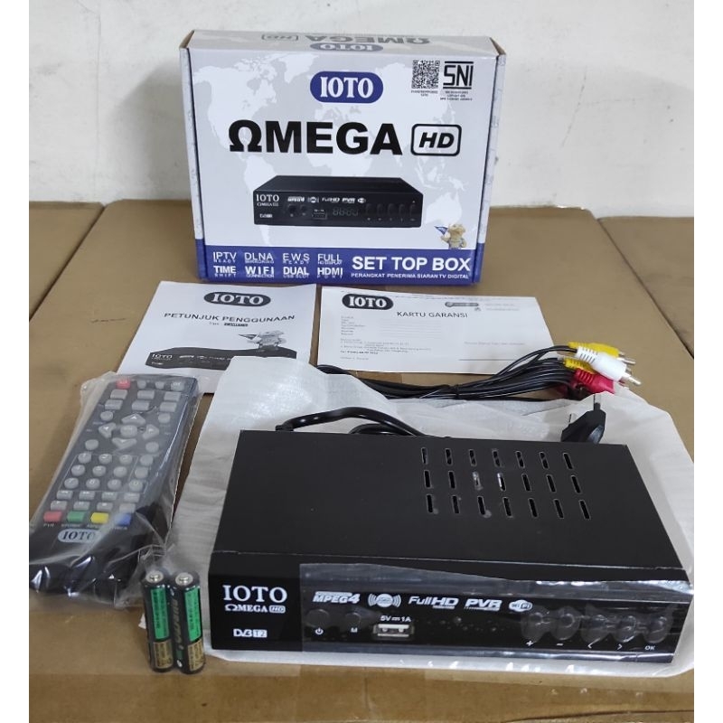 READY STOK PROMO STB IOTO OMEGA DVBT2 HD Best Seller Murah SET TOP BOX DVB T T2 TV DIGITAL ORI SNI Y