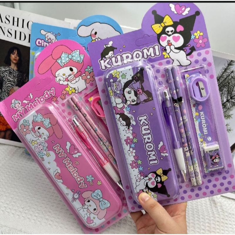 

STUDYSET SET ALAT TULIS ANAK MOTIF KUROMI CINAMOROLL MELODY 6611 /6612