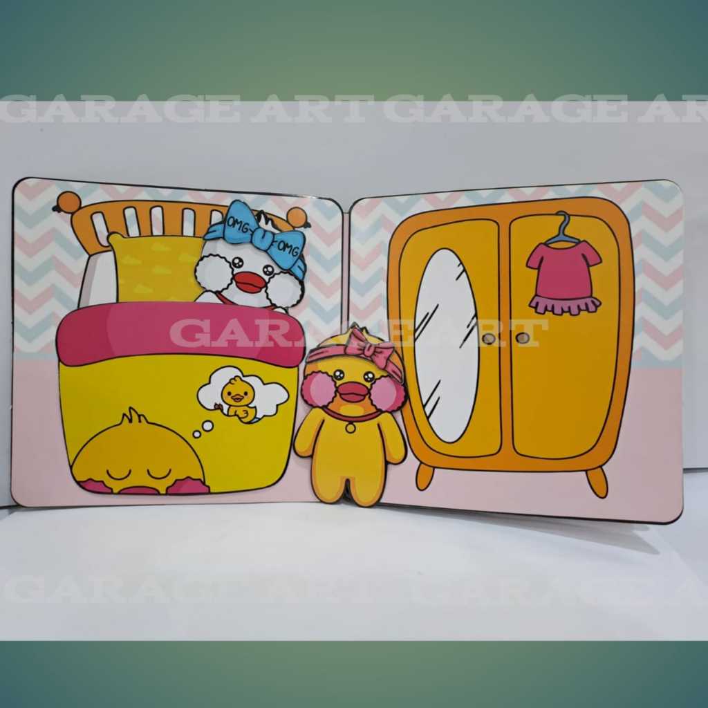 Bebek Viral Paper Duck House Rumah Bebek Boneka Kertas Mudah Di Susun