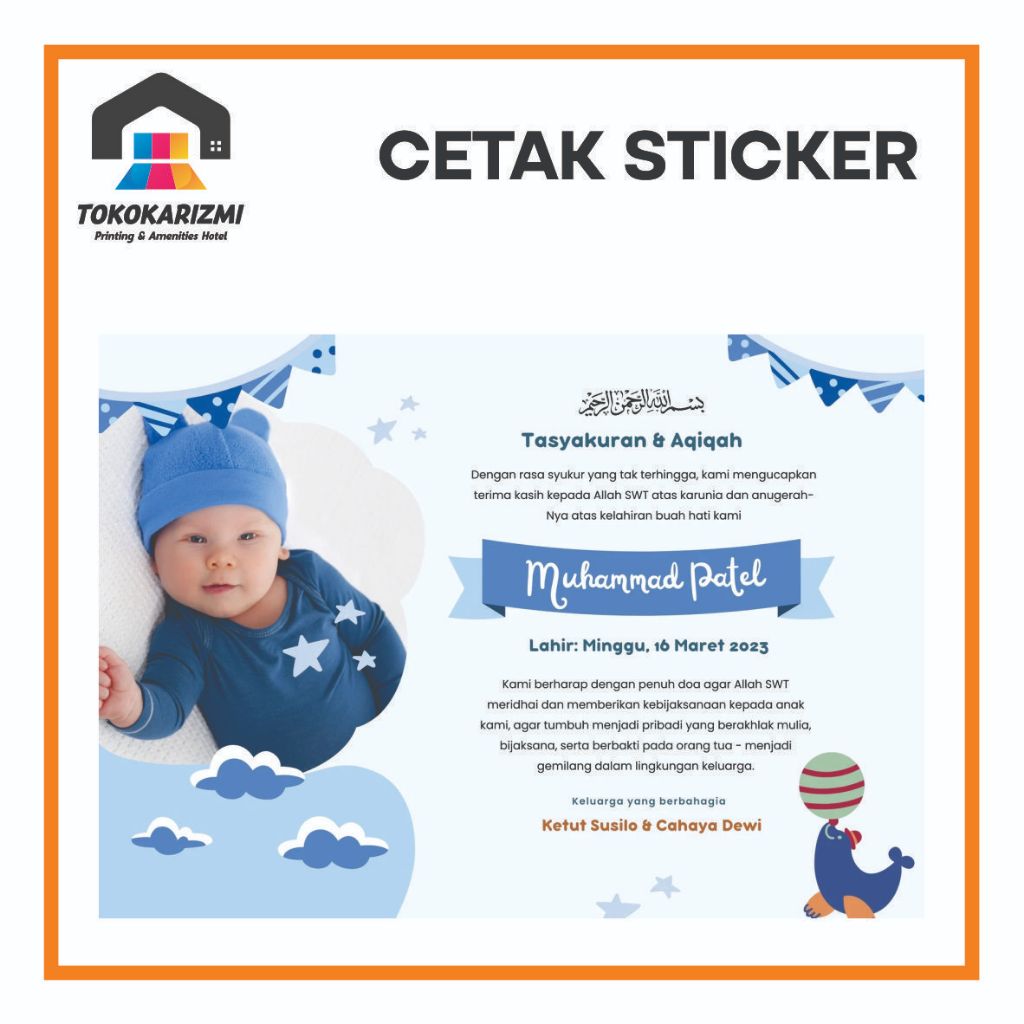 

Cetak Sticker Label Syukuran Kelahiran Aqiqah Ulang Tahun Nasi Box/ Nasi Kotak MURAH (isi 100Pcs)