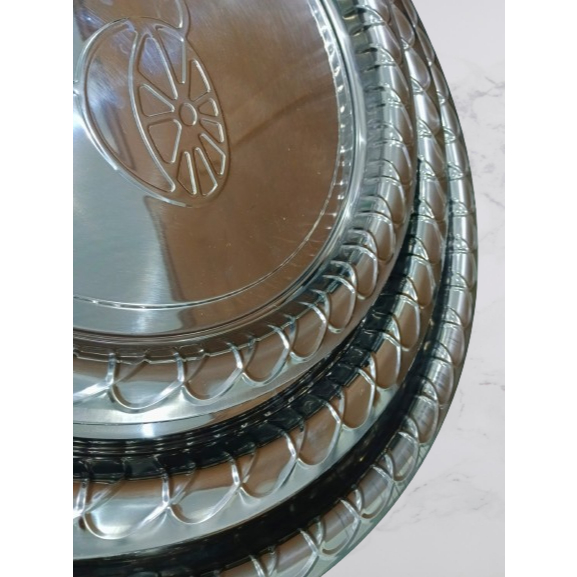 NAMPAN TAMPAH BULAT STAINLESS MOTIF LEMON JL