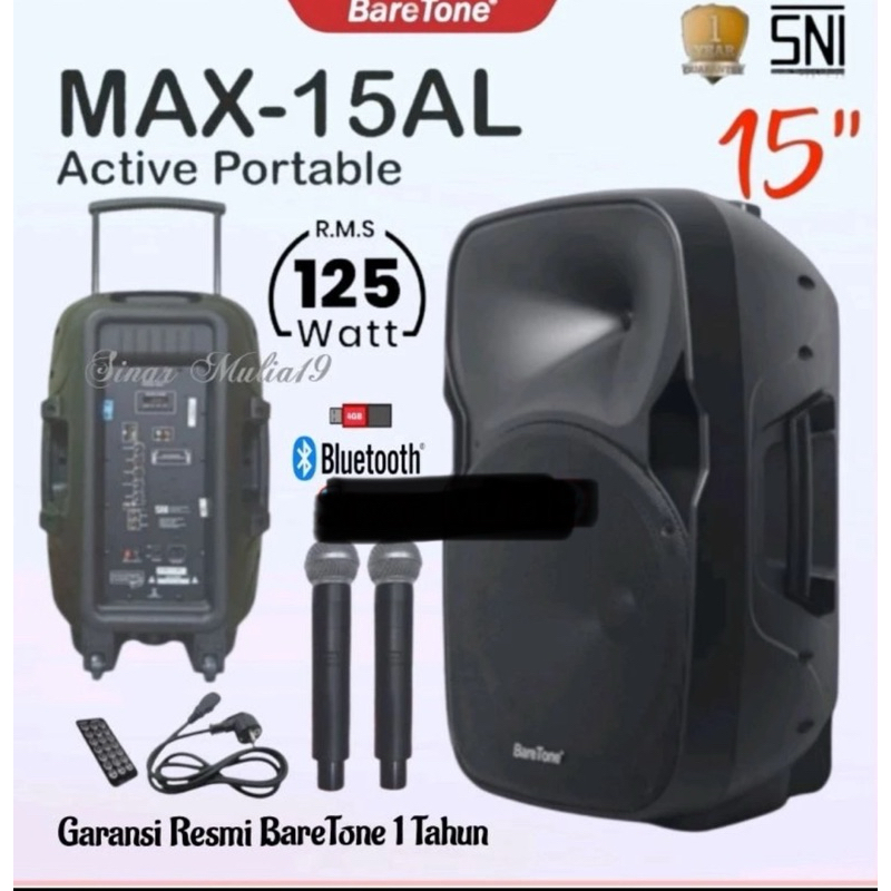 SPEAKER PORTABLE BARETONE 15 AL