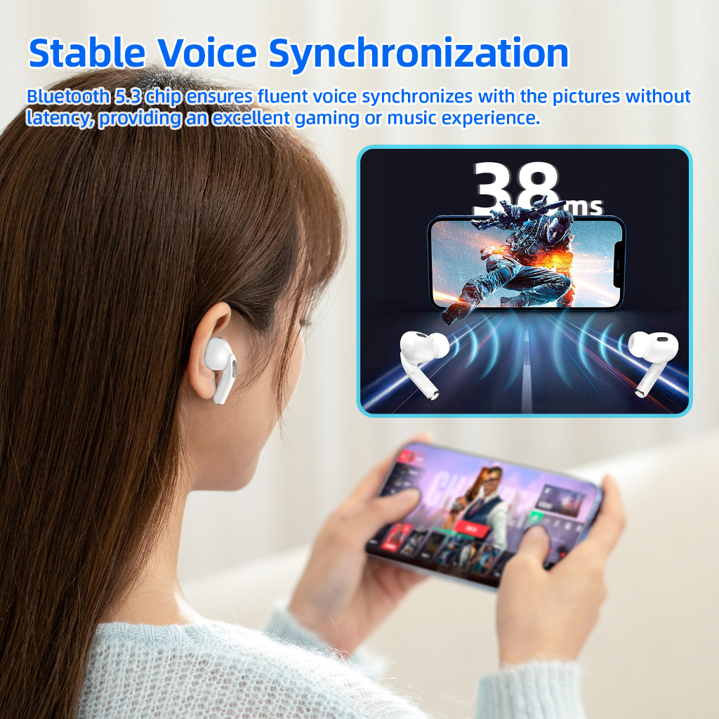 NEW GOOJODOQ TWS J222 LCD TOUCHSCREEN ANC TWS BLUETOOTH HEADSET EARPHONE TOUCH SCREEN