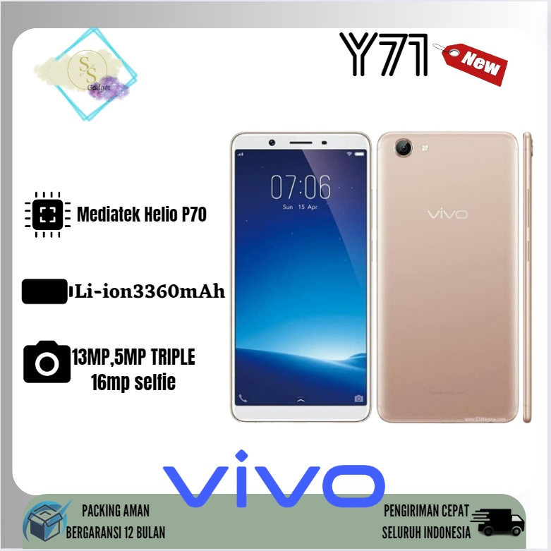 HP VIVO Y71 RAM 4/64 FULLSET BERGARANSI 12 BULAN