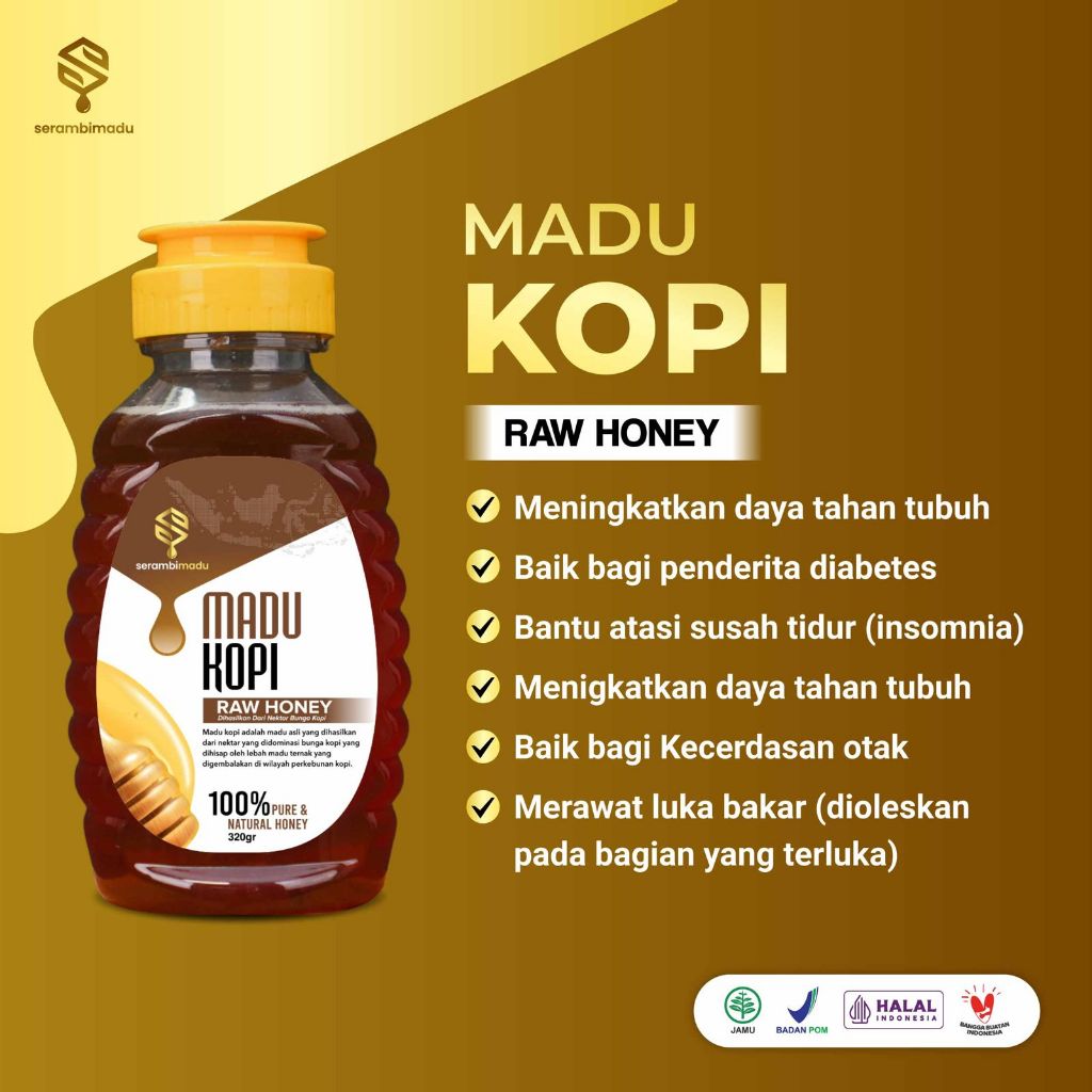 

Madu Kopi Asli Super Premium Quality 100% Alami Pure Natural Raw Honey
