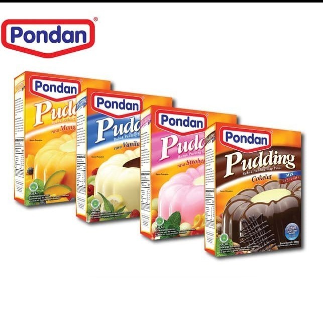 

Pondan Pudding Bubuk Puding Siap Pakai Mix 200 Gram