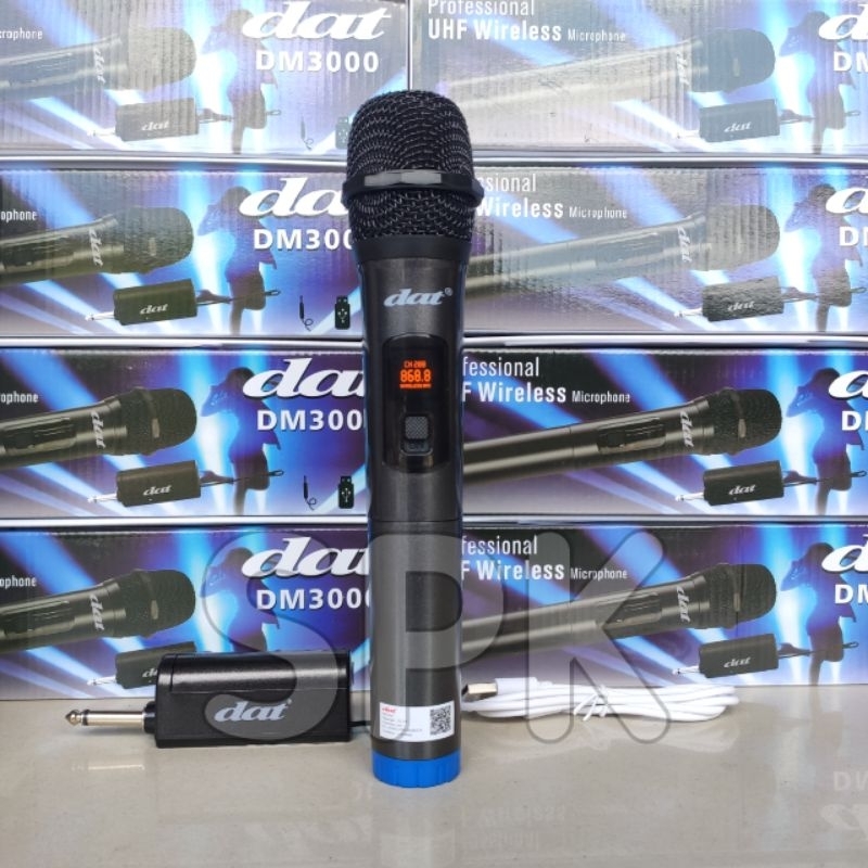 Mic wireless DAT DM 3000 UHF Suara Jernih Original