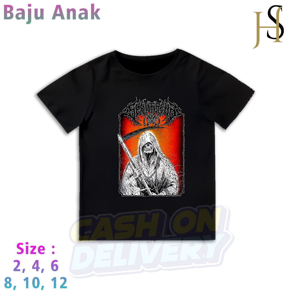 KAOS ANAK - KAOS SABLON PRINT TENGKORAK SABIT - KAOS KEREN - KAOS DISTRO ANAK - KAOS ANAK - KAOS PRE