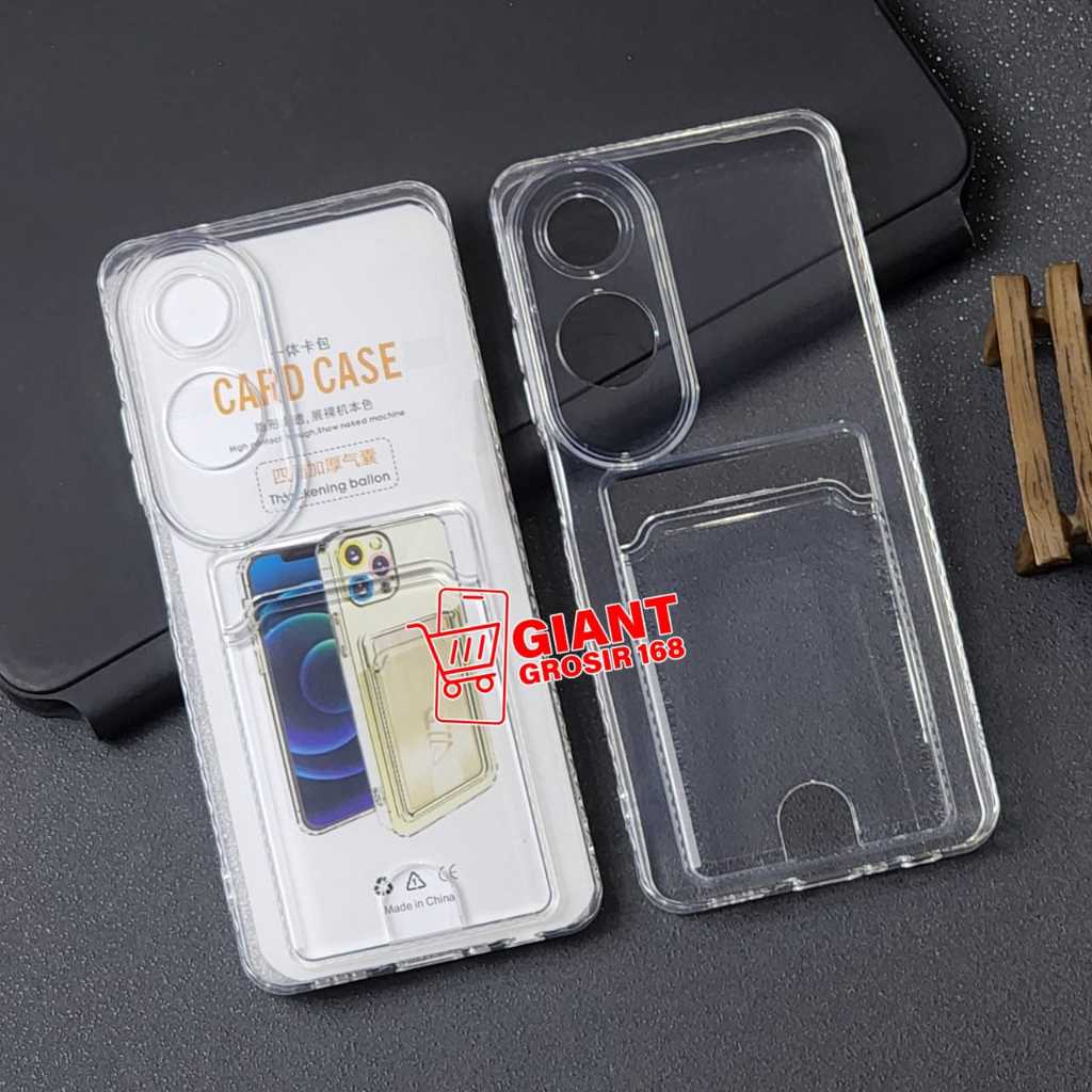OPPO A60 4G OPPO A55 4G CLEAR CARD CASE SLOT KARTU CASE OPPO A60 4G OPPO A55 4G
