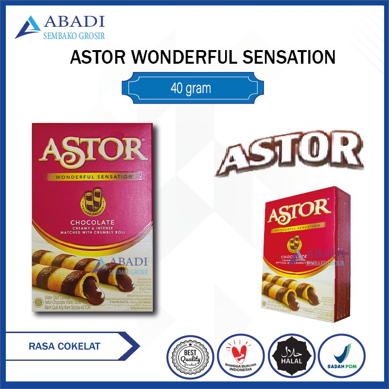 

ASTOR Wonderful Sensation Double Chocolate - Astor Coklat 40gram