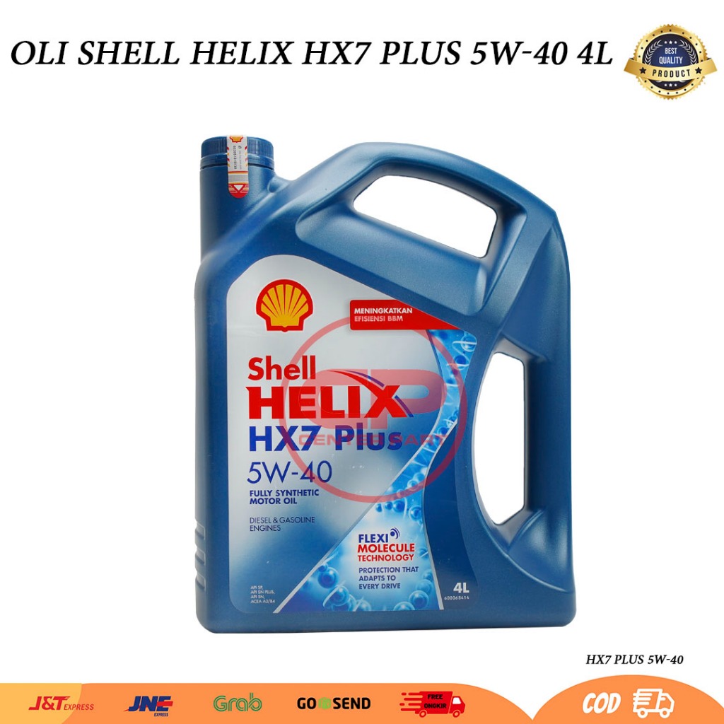 Oli Mesin Shell Helix Hx7 5w-40 4 Liter  1liter  100% Original