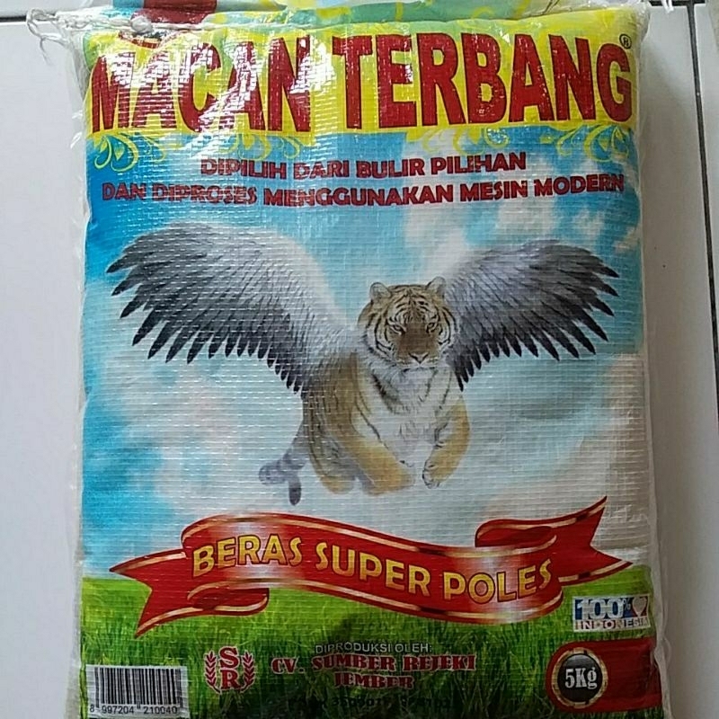 

Beras macan terbang the best quality/kemasan 5kg