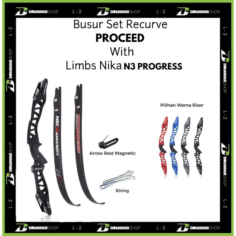 Busur Set ILF Recurve Nika Proceed With Limbs Nika N3 Progress