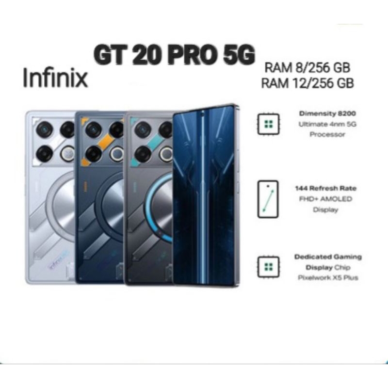 HP INFINIX GT 20 PRO 5G NFC RAM 8/256 GB | RAM 12/256 GB GARANSI RESMI