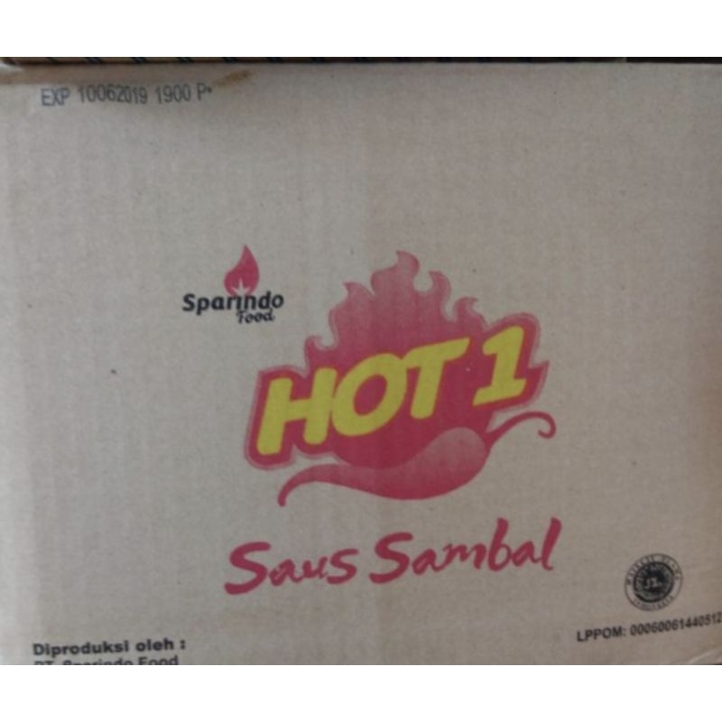 

saus sambal merk sparindo hot1 1dus
