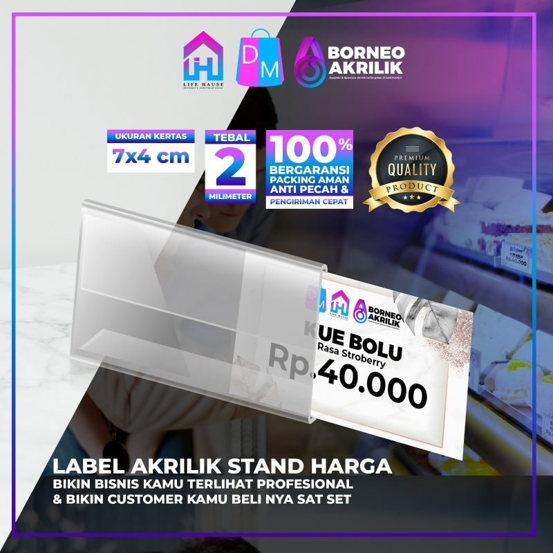 

Akrilik Label Harga Tipe Selip Ukuran 7x4cm Akrilik Stand Harga Tag Price Standing Akrilik Perlengkapan Usaha Perlengkapan kantor Office Department Store Rak Mini Market Borneo Akrilik Lifehause Dilemashop Akrilik Lembaran Akrilik Tent Holder Label Harga