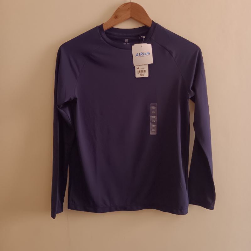 Uniqlo kids Airism navy baju olahraga anak