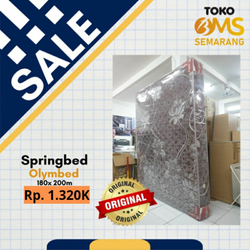 PROMO SALE MATRAS SPRINGBED OLYMBED BY BIGLAND UK 180x200 CM TOKO BMS MURAH Semarang