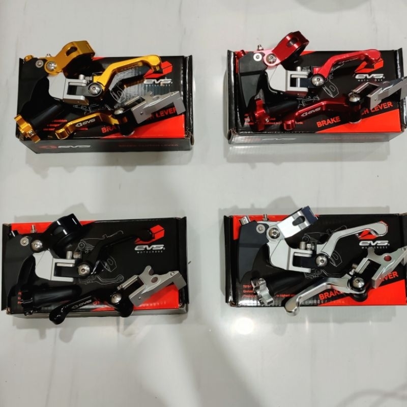 Handle klos rem lipat cnc merek evs untuk kereta crf & klx