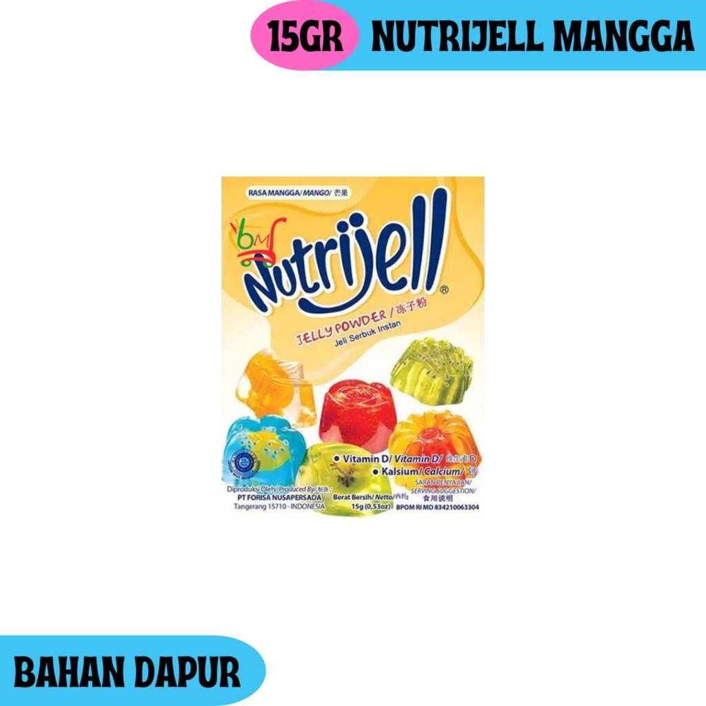 

Nutrijell Mangga Bubuk Agar-Agar Instan untuk Dessert & Takjil