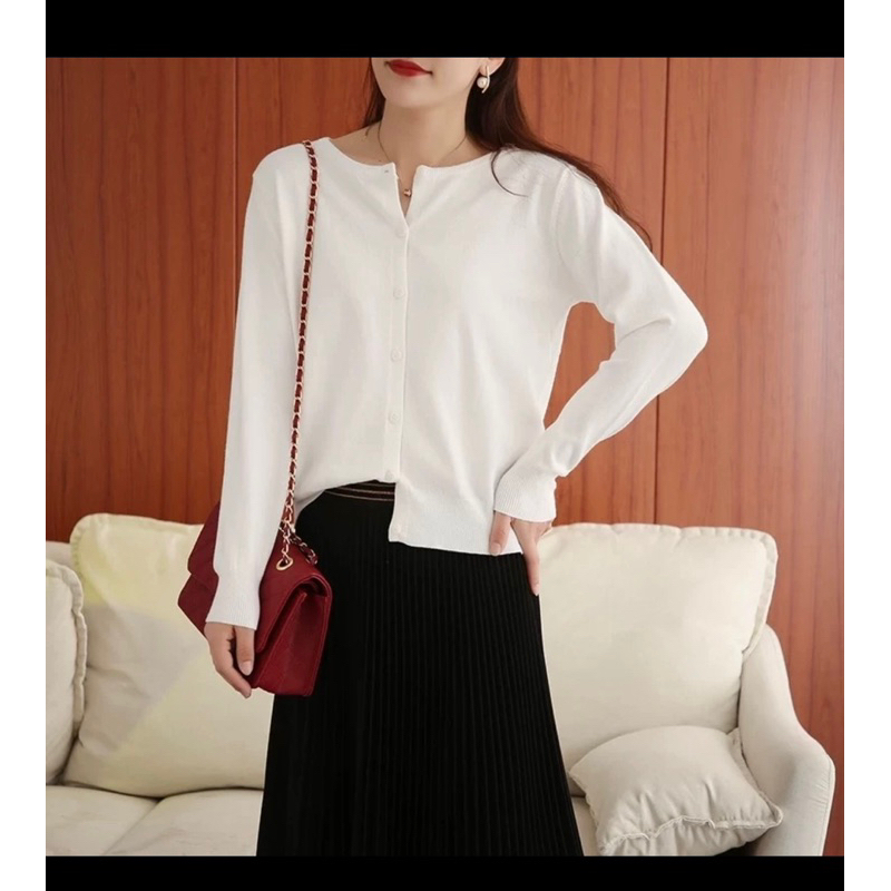 Rajut cardigan wanita - Rajut Korean Style - Rajutan Lengan Panjang -  Mantel Rajutan 004