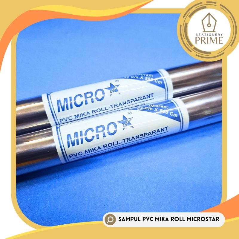 

Sampul Buku Plastik Mika ROLL / Gulung Bening Transparant Micro Star