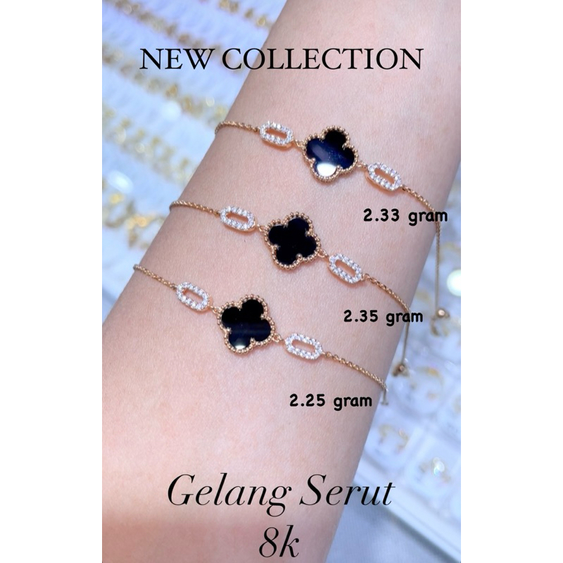 Gelang Emas Serut kadar 8k