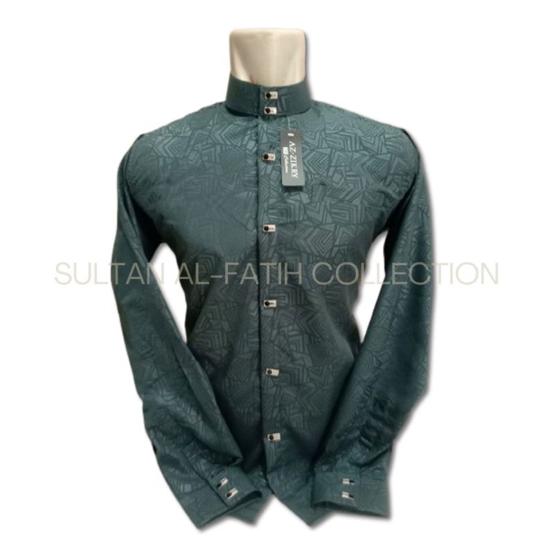 Terbaru Baju Kemko Kemeja Koko Sultan Pria Lengan Panjang Kain Katun Toyobo Embos Premium Banyak Pil