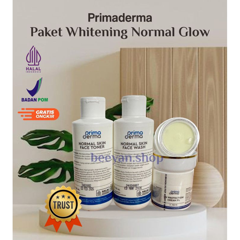 BPOM Prima Derma Primaderma Paket Normal Whitening Super Glowing