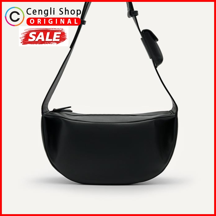 PEDRO TAS SELEMPANG PRIA ORIGINAL PEDRO SLING BAG ASLI ORI BRANDED TERBARU HITAM PM001
