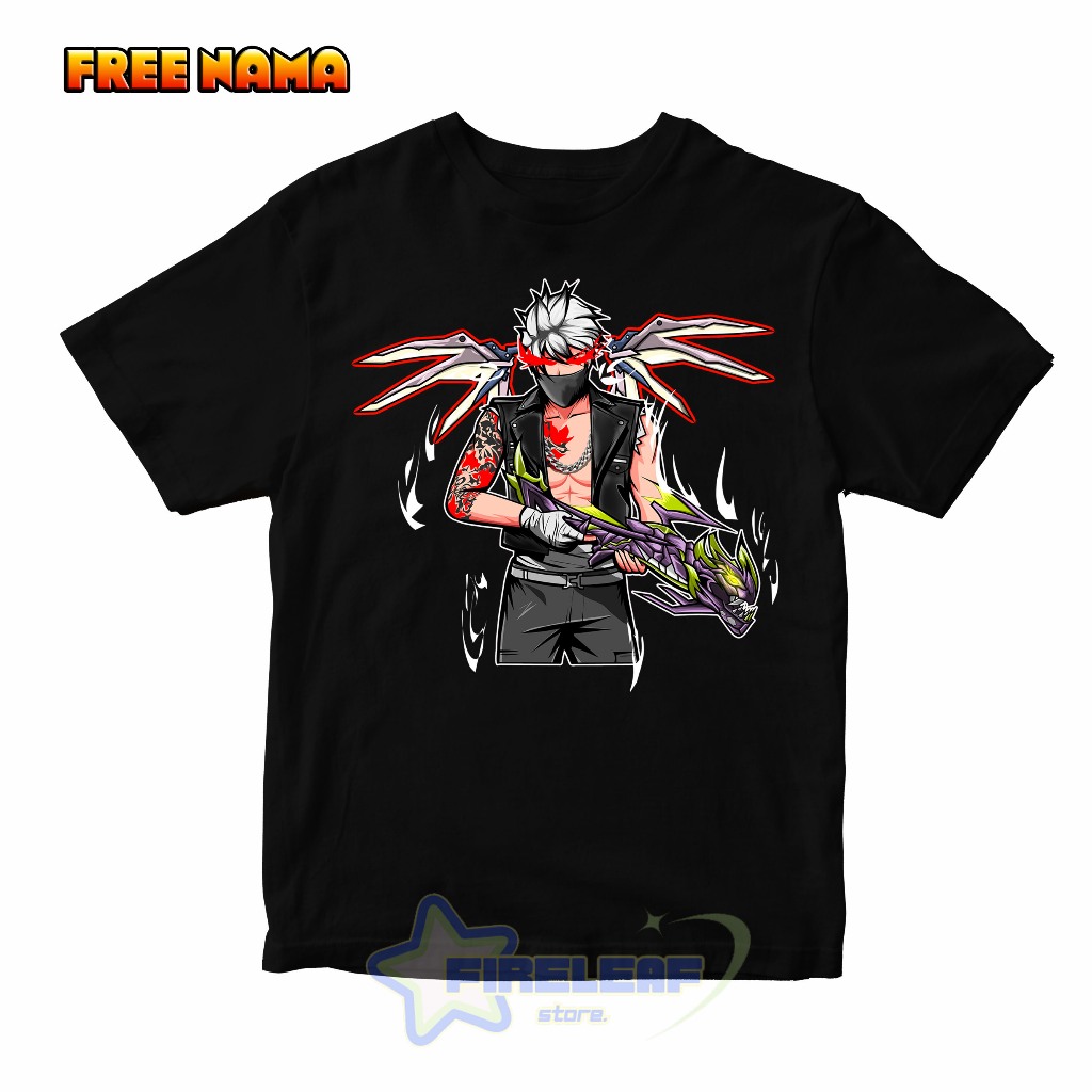 BAJU KAOS ATASAN ANAK FREE FIRE AK 2JT SULTAN BAHAN 100% COTTON COMBADE