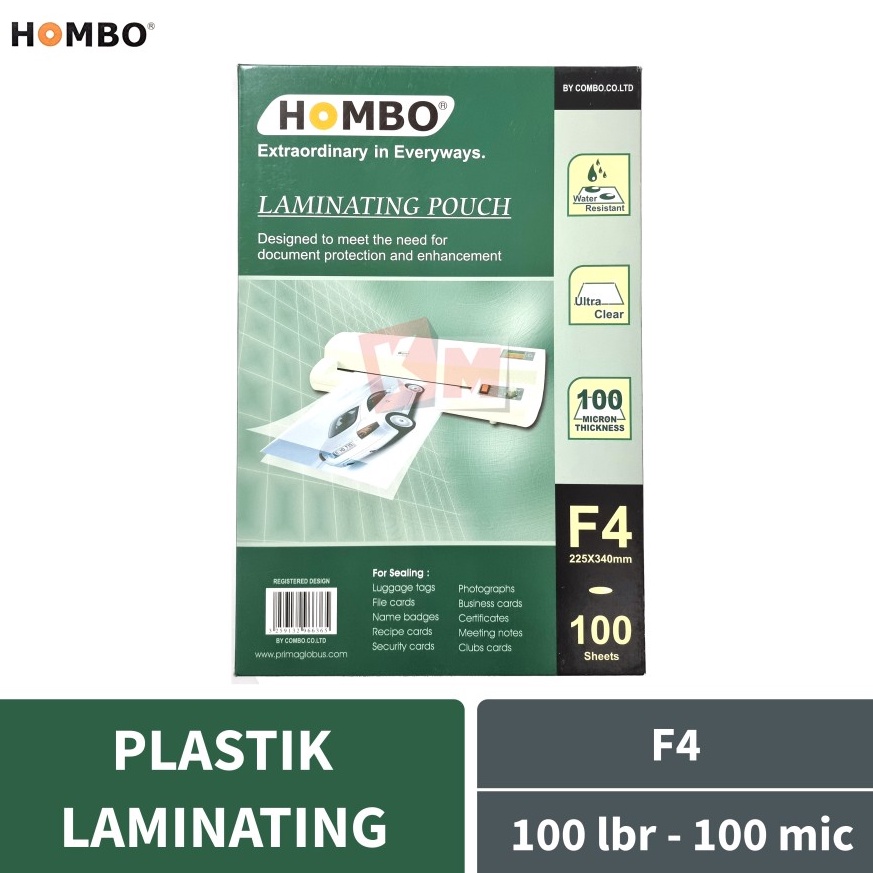 

KODE I97W Plastik Laminating Film Hombo F4 Ukuran Folio 1 Micron