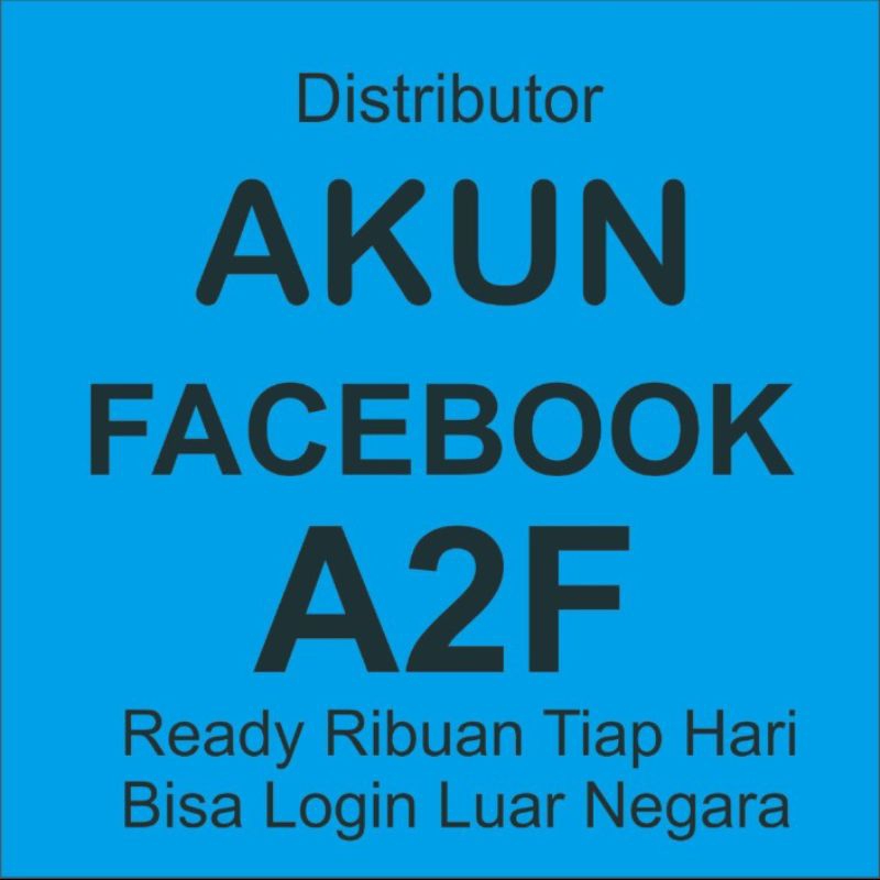 Akun FB_Facebook A2f Bergaransi