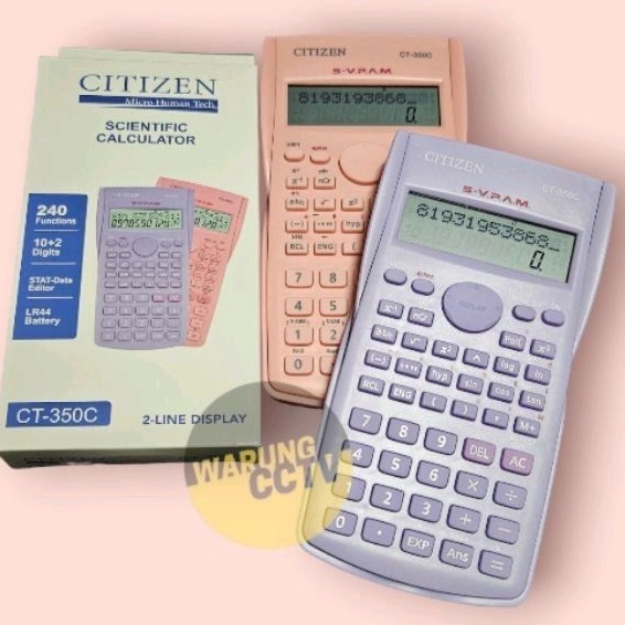 

KODE I67Q KALKULATOR SCIENTIFIC CITIZEN CT35C pink ungu pastel lilac calculator anak sekolah trigonometri sin cos tan