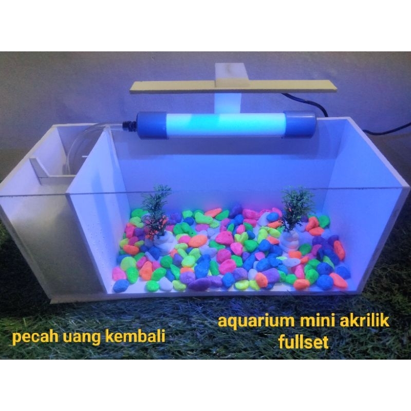 AQUARIUM mini akrilik fullset lengkap