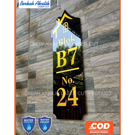 

KODE H18G Nomor rumah papan nomor rumah acrylic minimalis modern