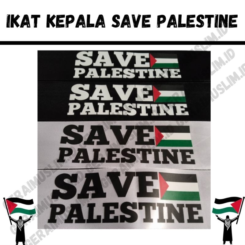 ikat kepala save palestine I bisa cod I barang baru I palestina I syal palestina I costom nama bebas