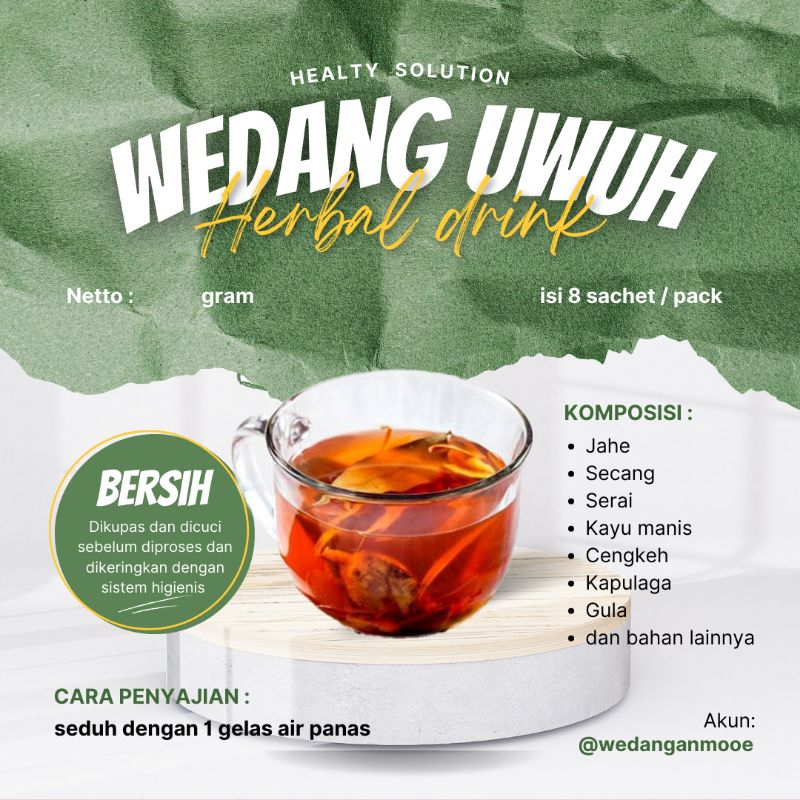 

WEDANG UWUH KOMPLIT (PENGERINGAN METODE OVEN) TINGGAL SEDUH