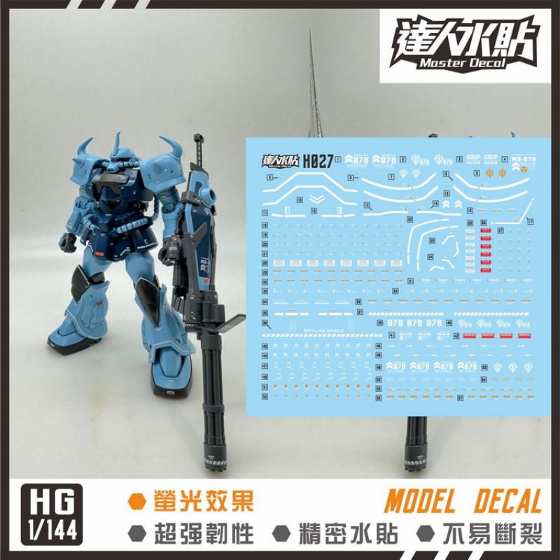 HG 1/144 GOUF CUSTOM WATER DECAL MASTER DECAL