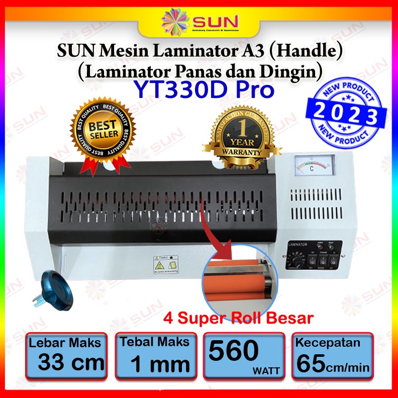 

KODE L54R Mesin Laminating Laminasi A3 32mm Laminator 33D Pro32D Handle