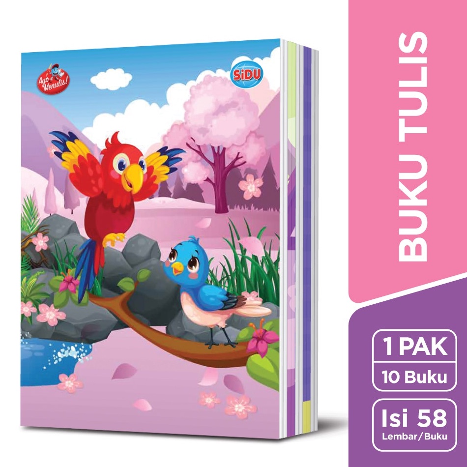 

KODE M87G Buku Tulis SIDU Garis 58lembar 1pack Buku Tulis SIDU 58lembar