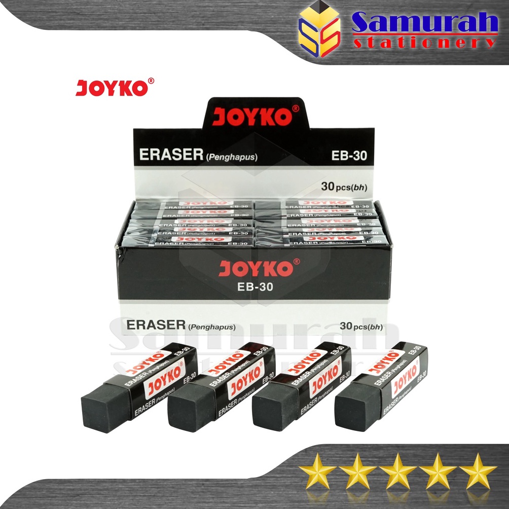 

KODE I45I Penghapus Pensil Joyko isi 3 Tanggung Eraser EB 3 Hitam Black ER 3 Putih White 1 Pak
