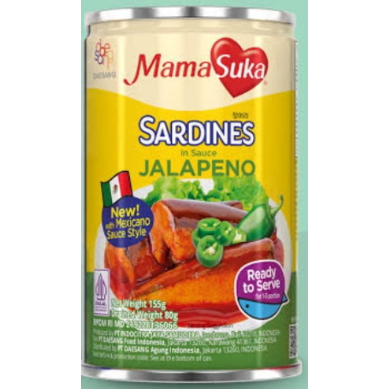 

Mamasuka Sarden Jalapeno 155gr ikan sarden